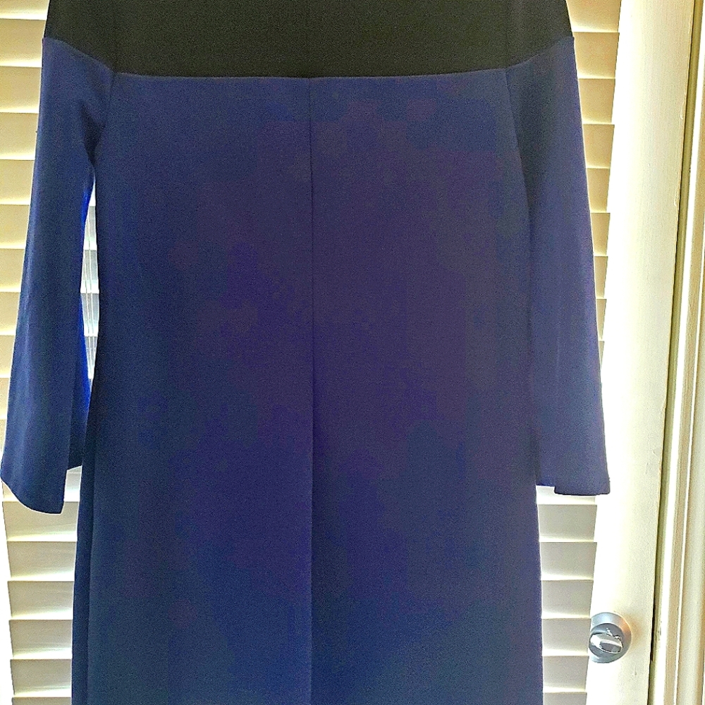 Gap Colorblock Shift Dress Black/Blue Sz XS - Picture 3 of 4